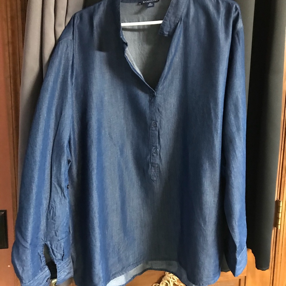 Plus size denim shirt